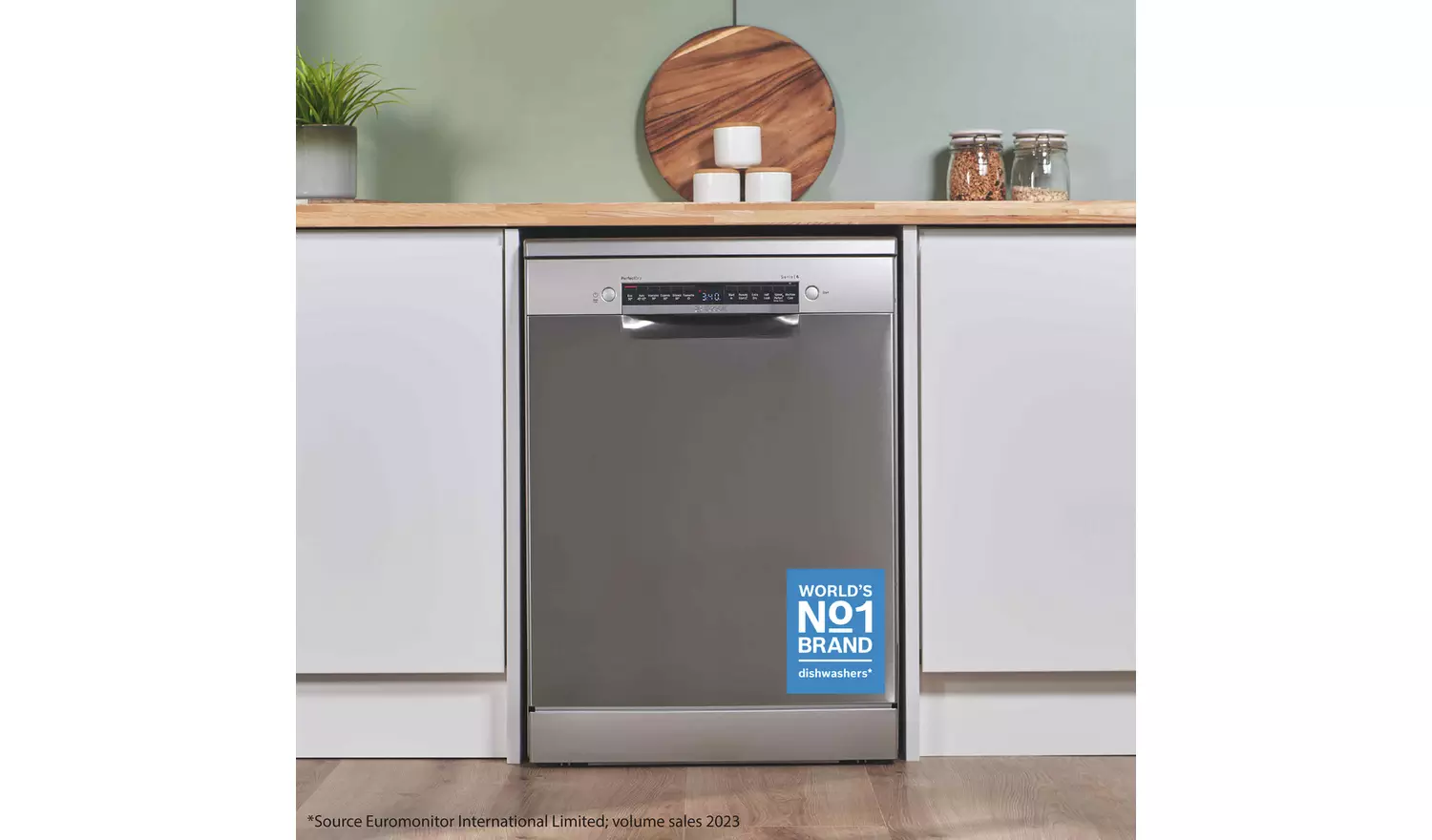 Bosch SMS6ZCI10G Full Size Dishwasher - Silver