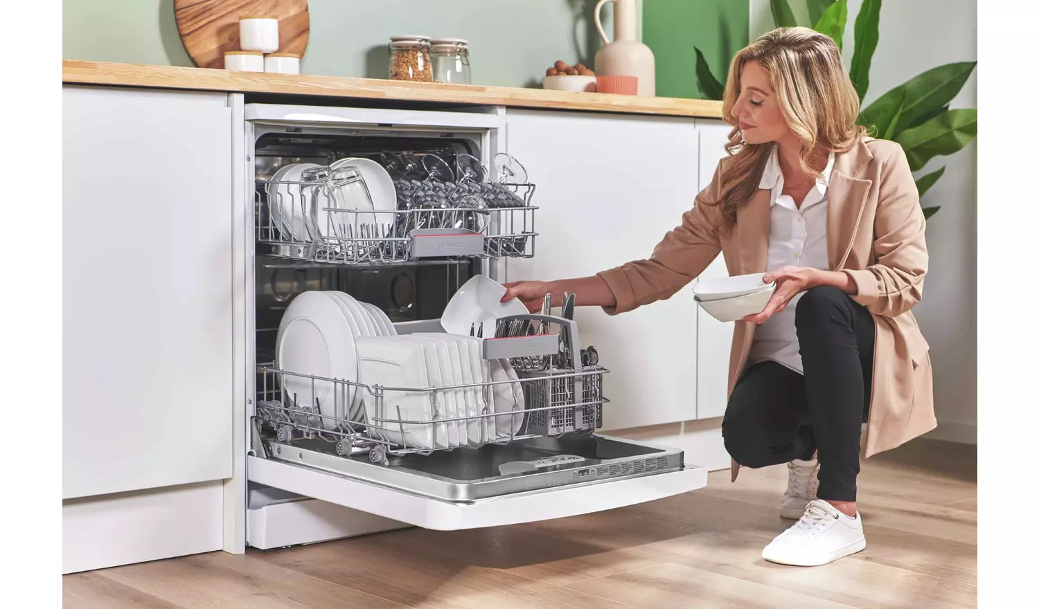 Bosch SMS4EKW06G Full Size Dishwasher - White