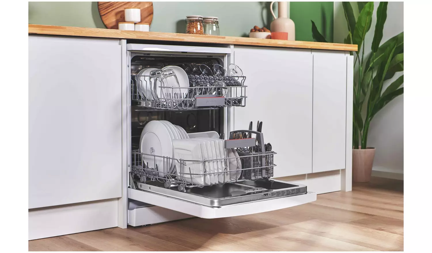 Bosch SMS4EKW06G Full Size Dishwasher - White