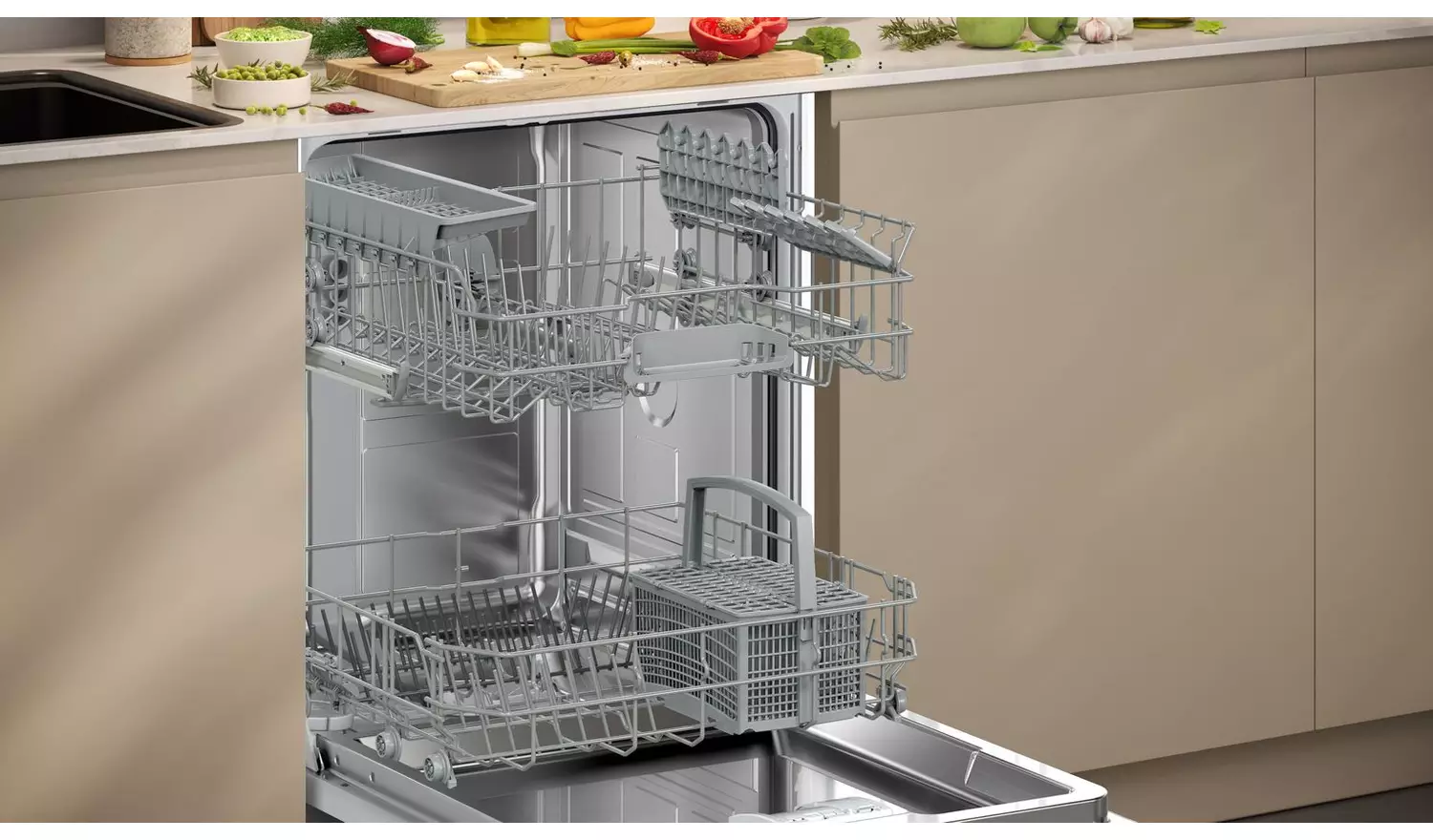 Neff S153HKX03G Full Size Integrated Dishwasher - S/Steel
