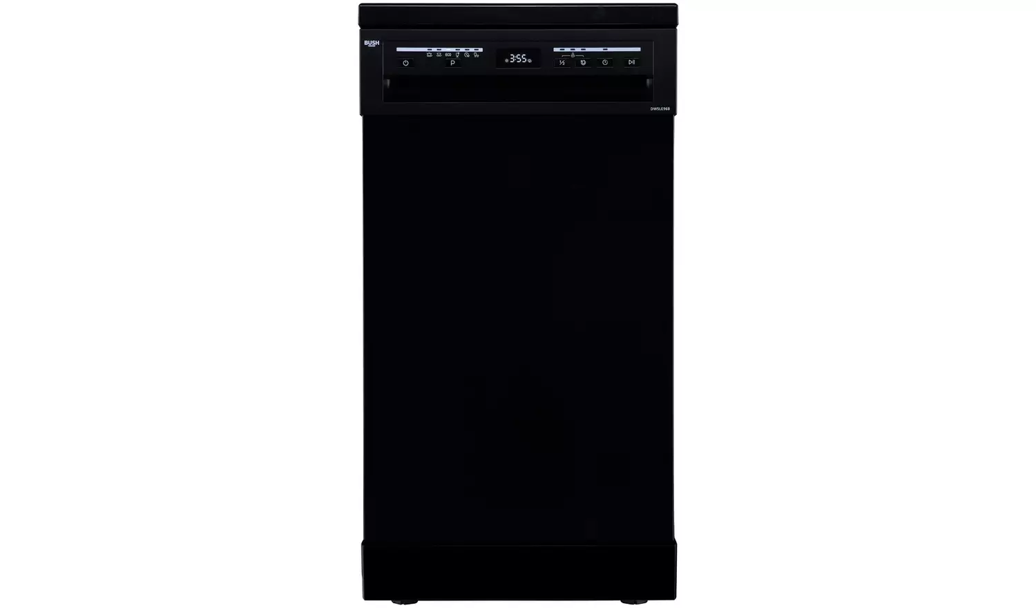 Bush DWSLE96B Slimline Dishwasher - Black