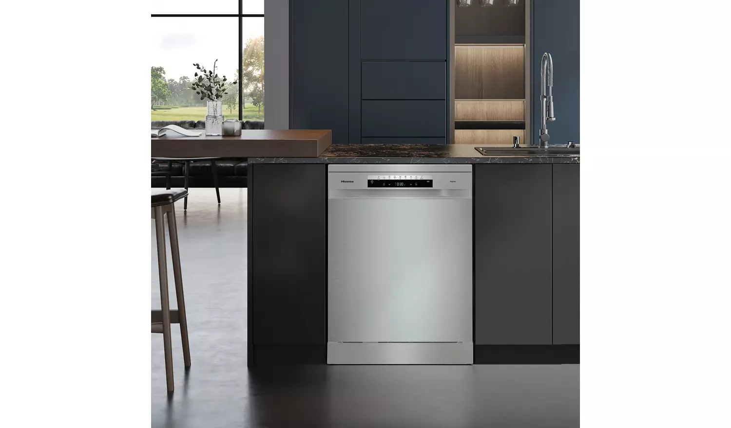 Hisense HS673C60XUK Full Size Dishwasher - Stainless Steel