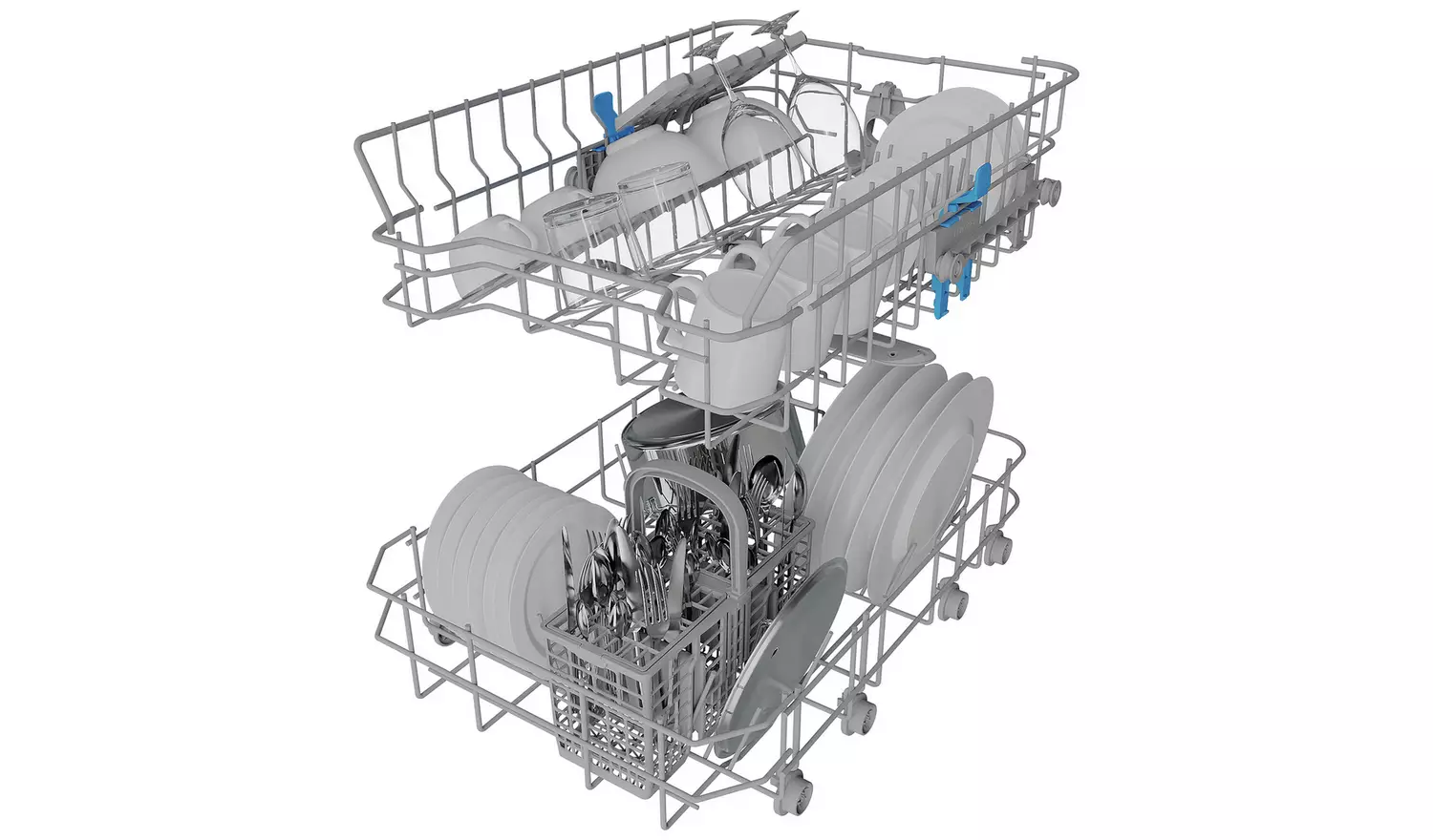 Indesit IN2FE10CS90SUK Slimline Dishwasher - Silver