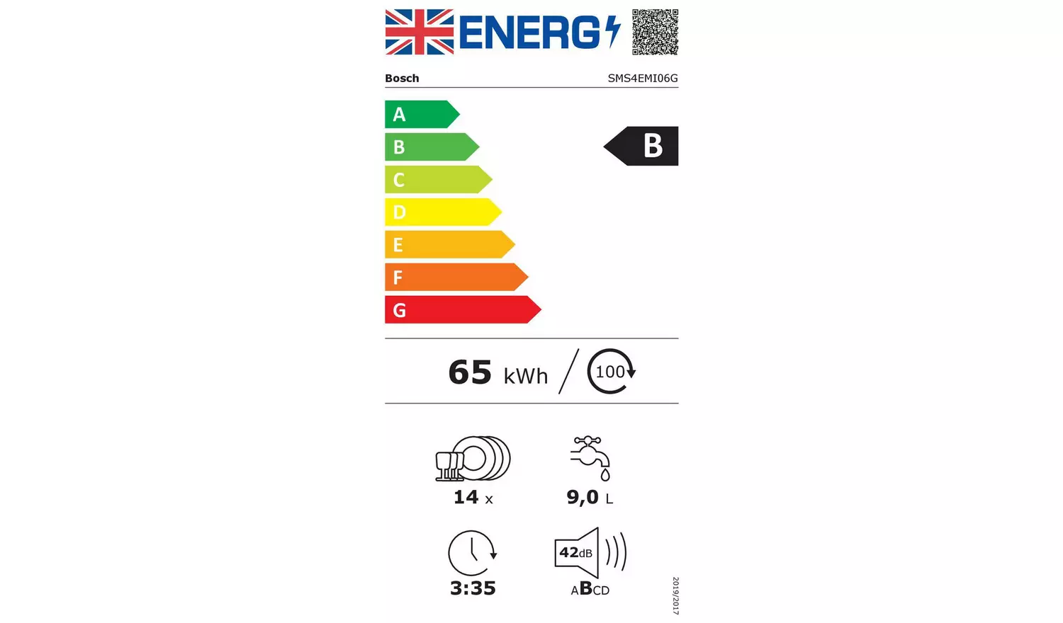 Bosch SMS4EMI06G Full Size Dishwasher