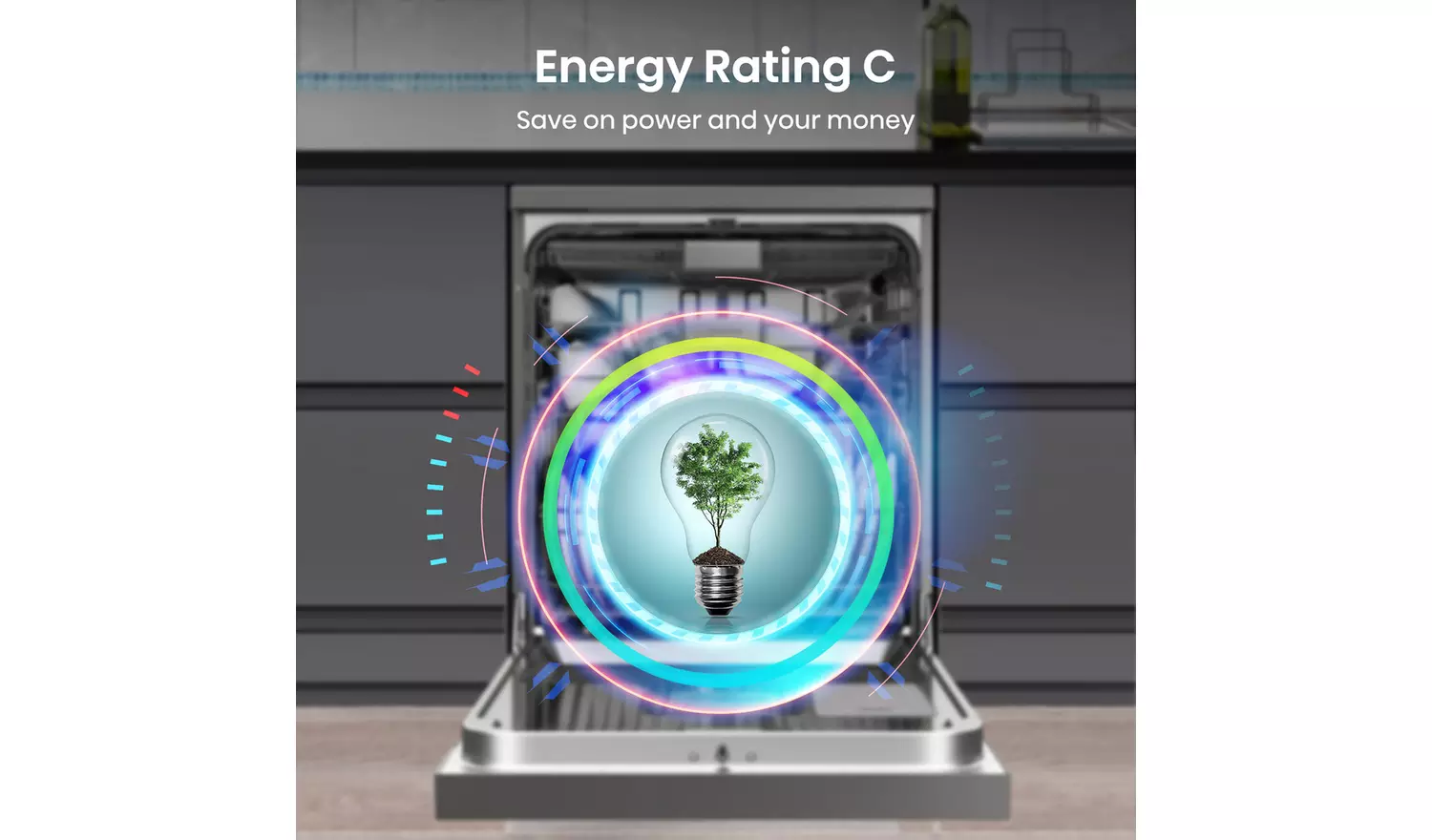 Hisense HS693C60XADUK Full Size Dishwasher - Stainless Steel