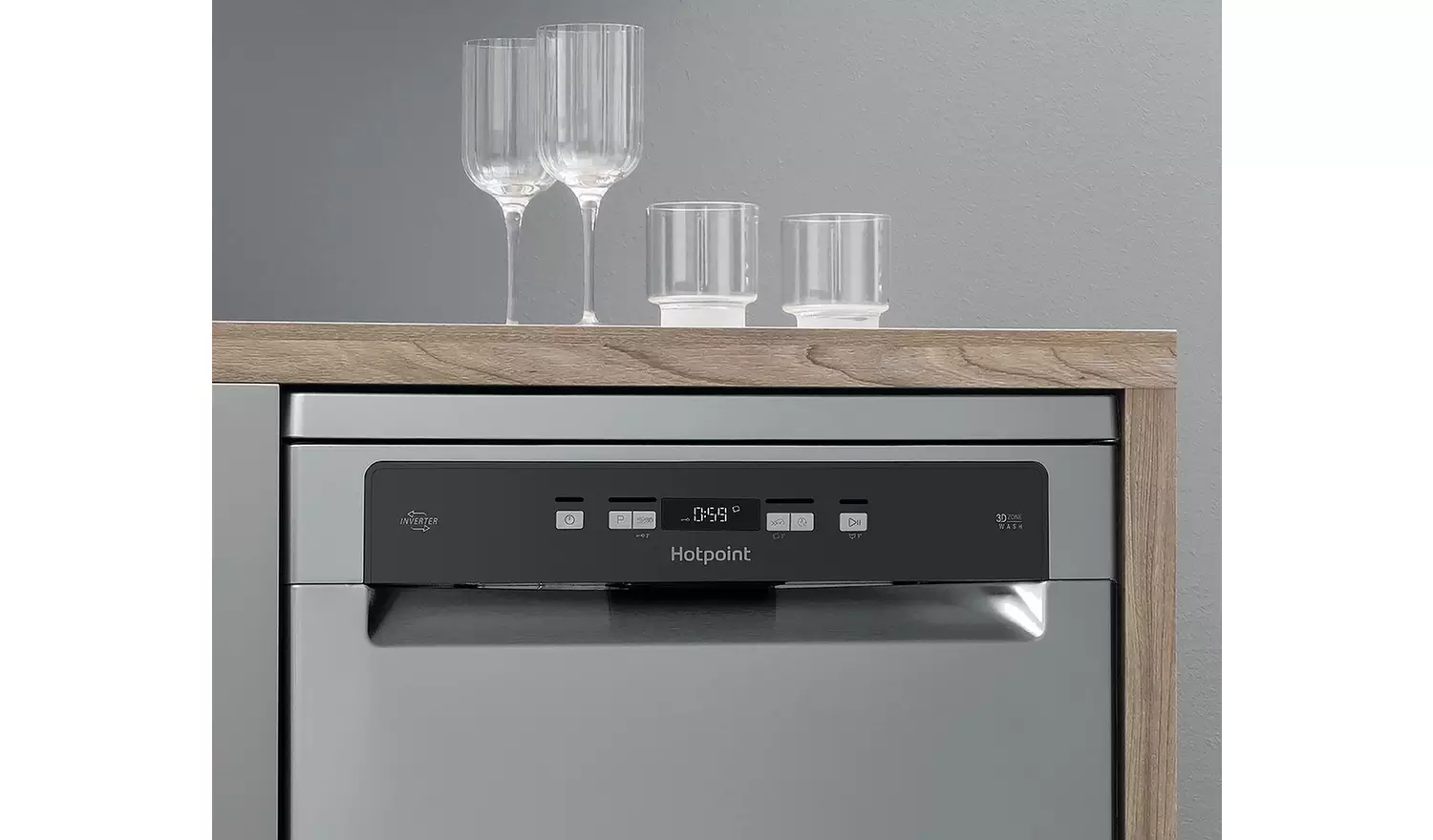 Hotpoint HFC 3C26 WC X UK Full Size Dishwasher - Silver