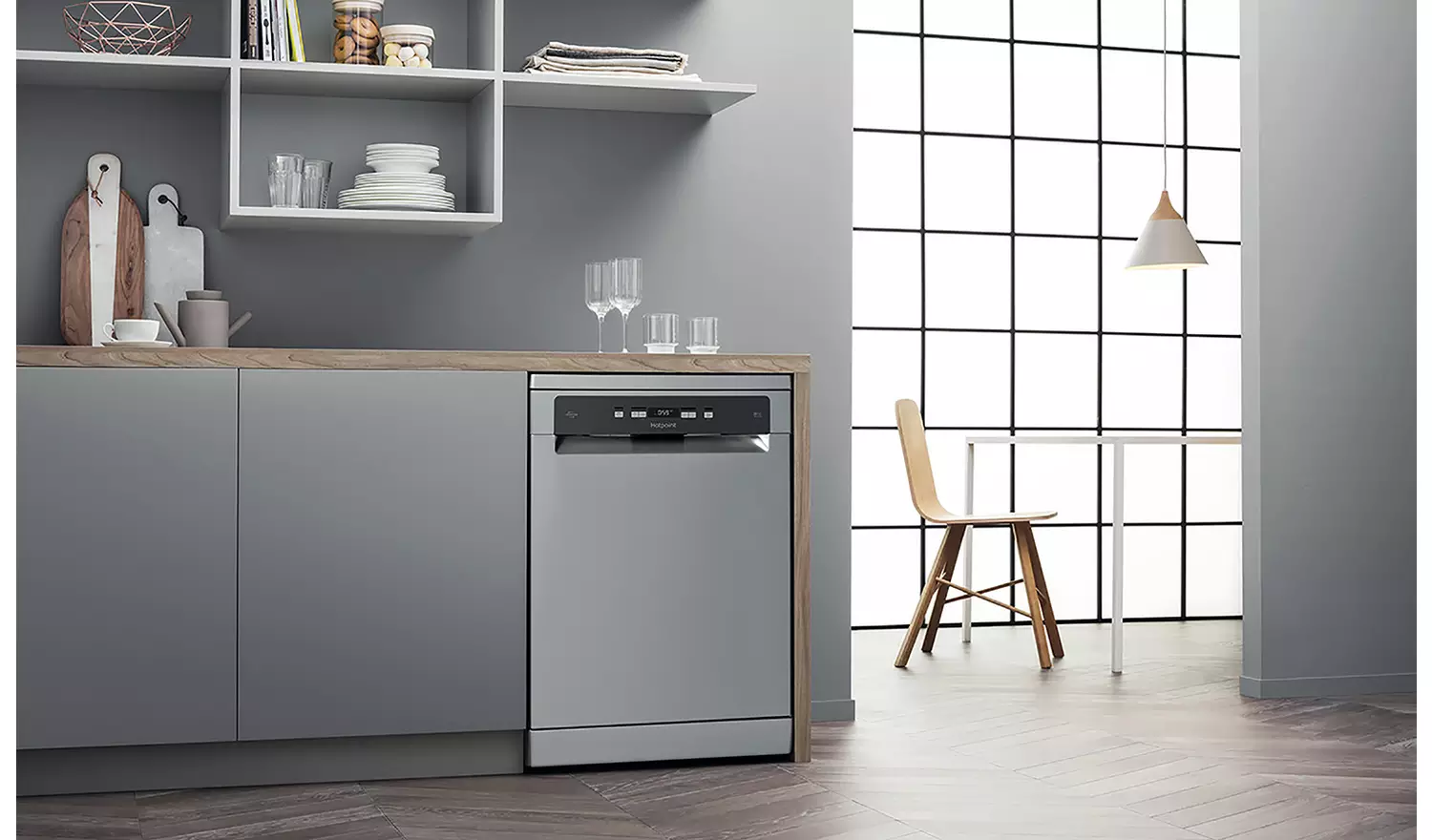 Hotpoint HFC 3C26 WC X UK Full Size Dishwasher - Silver