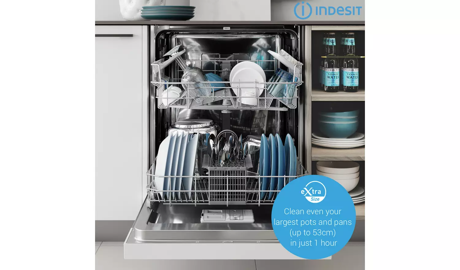 Indesit DFO3T133FUK Full Size Dishwasher - White
