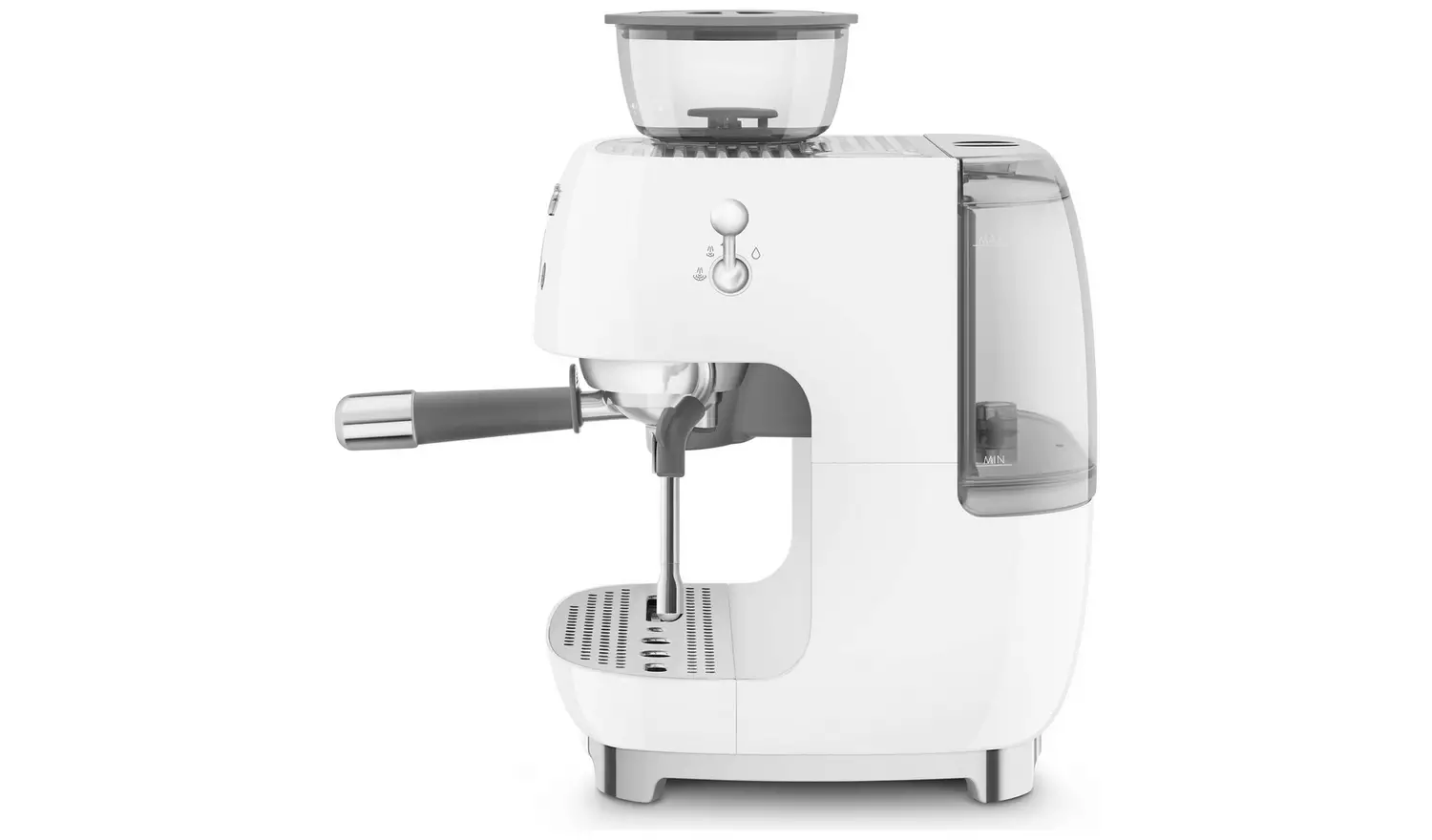 Smeg EGF03WHUK Espresso Coffee Machine with Grinder - White