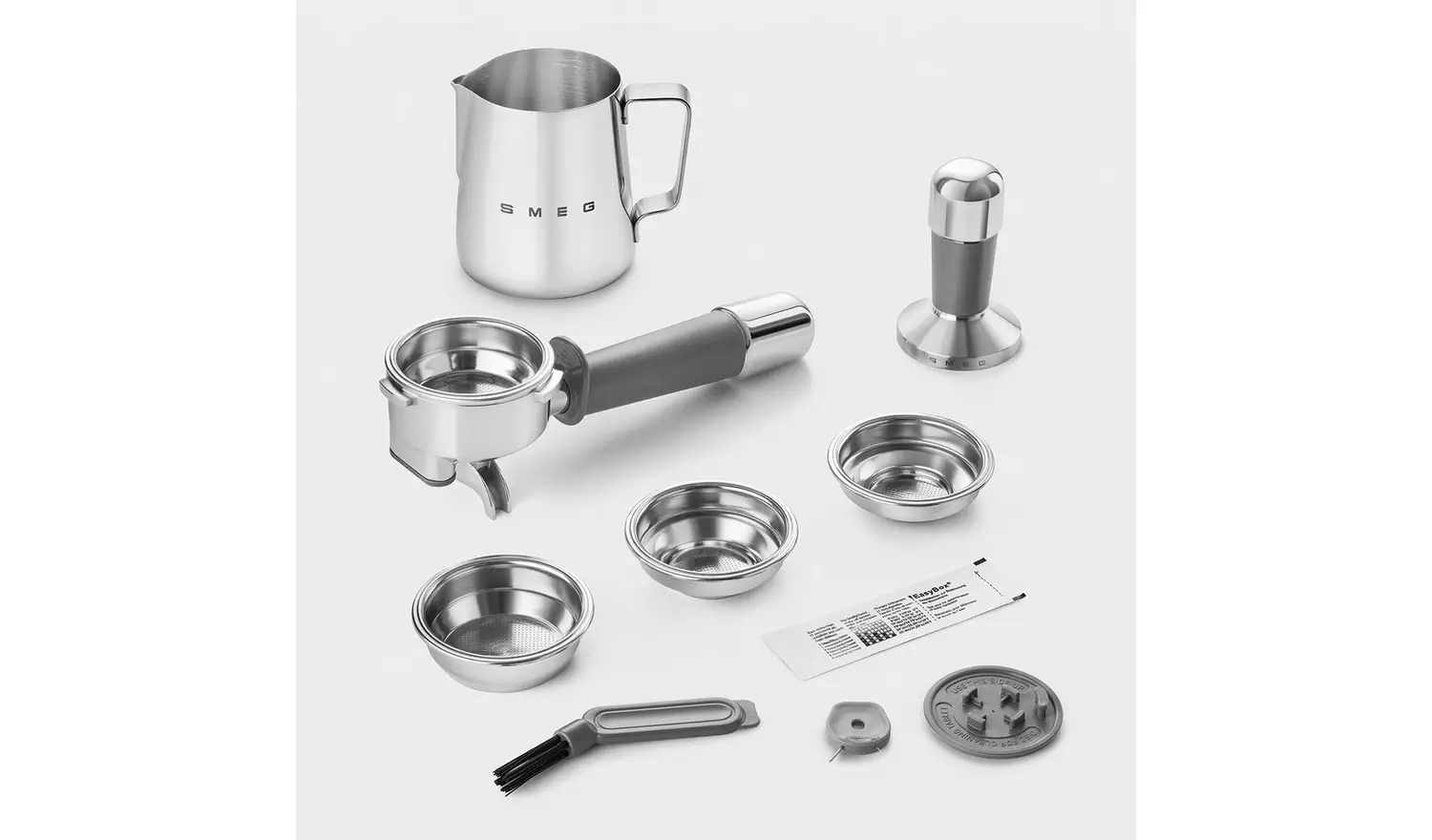 Smeg EGF03WHUK Espresso Coffee Machine with Grinder - White