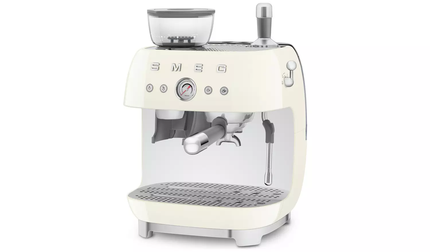 Smeg EGF03CRUK Espresso Coffee Machine with Grinder - Cream
