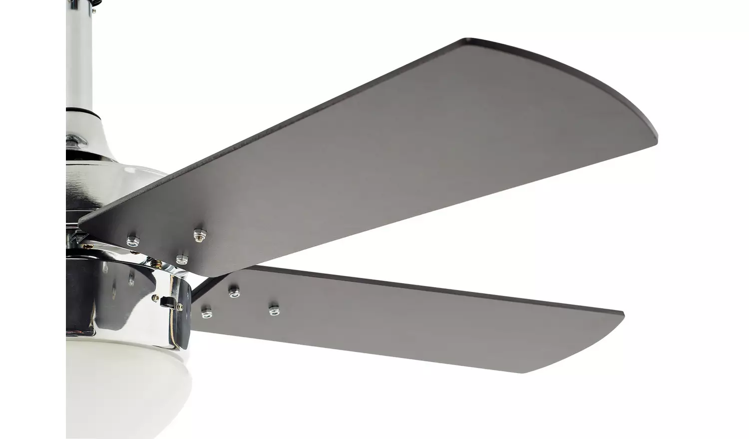 Argos Home Ceiling Fan - Chrome & Black