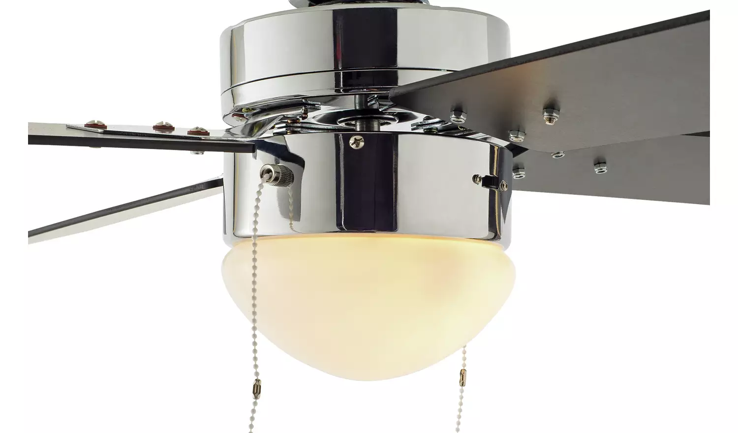 Argos Home Ceiling Fan - Chrome & Black