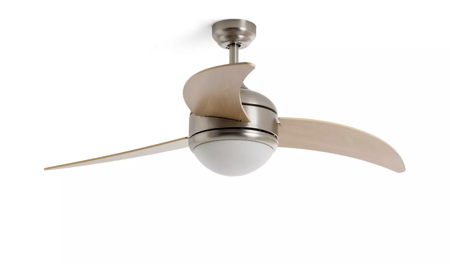 Argos Home Anders Wooden 3 Arm Remote Control Ceiling Fan