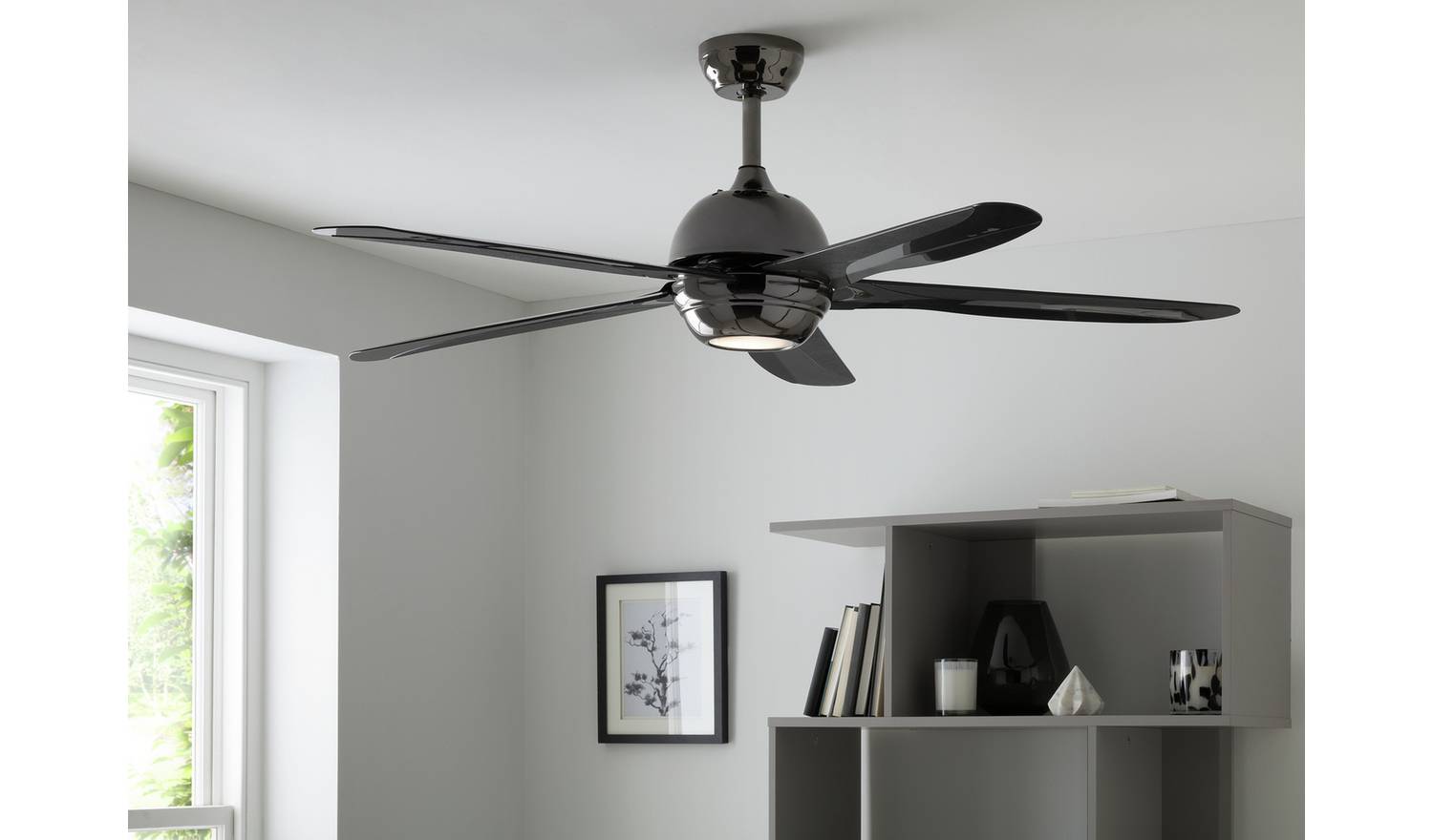 Argos Home Modern Remote Control Ceiling Fan - Black