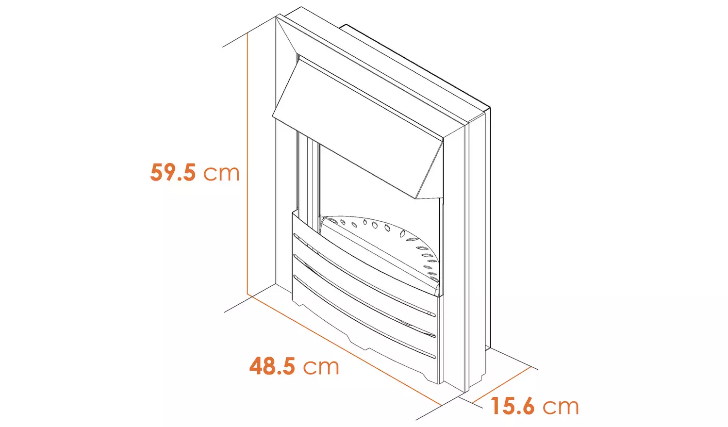 Adam Helios Electric Inset Fire - Brushed Steel