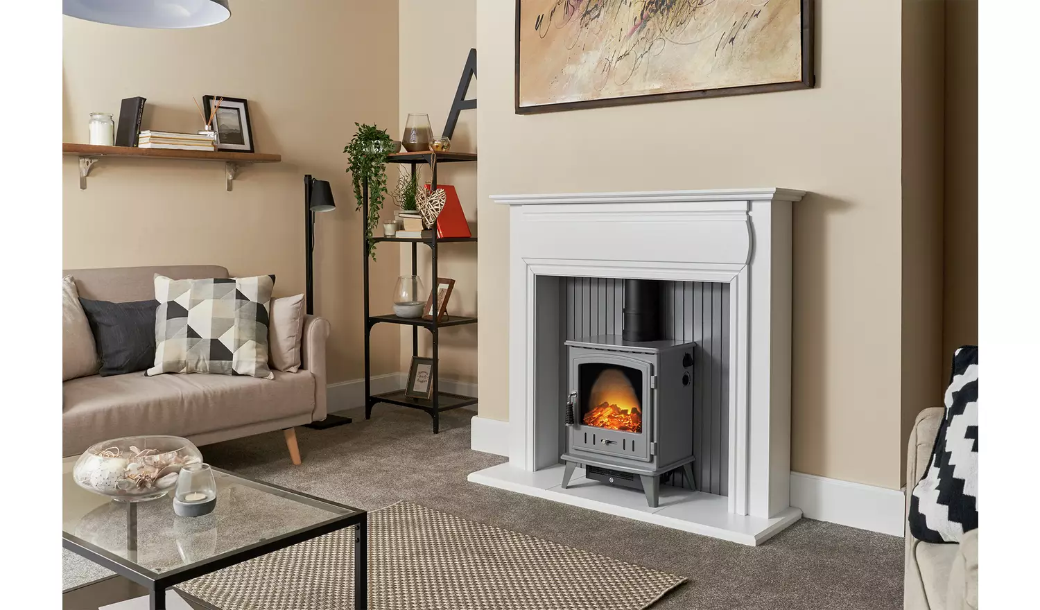Adam Aviemore Electric Stove – Grey