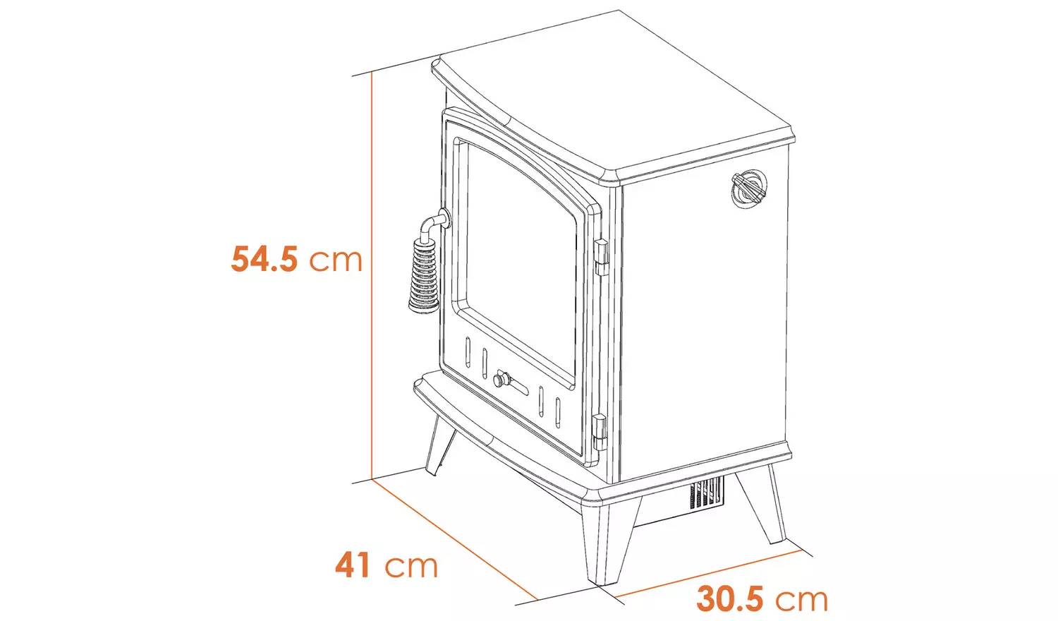 Adam Aviemore Electric Stove – Grey