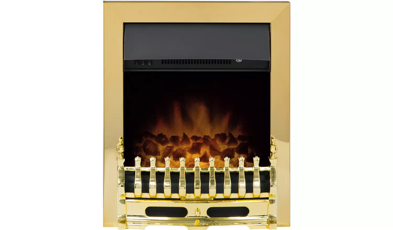 Adam Blenheim Electric Inset Fire - Brass