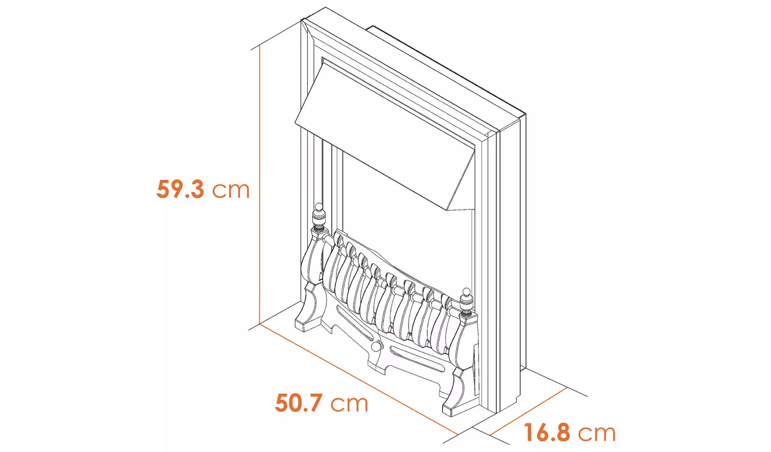 Adam Blenheim Electric Inset Fire - Brass