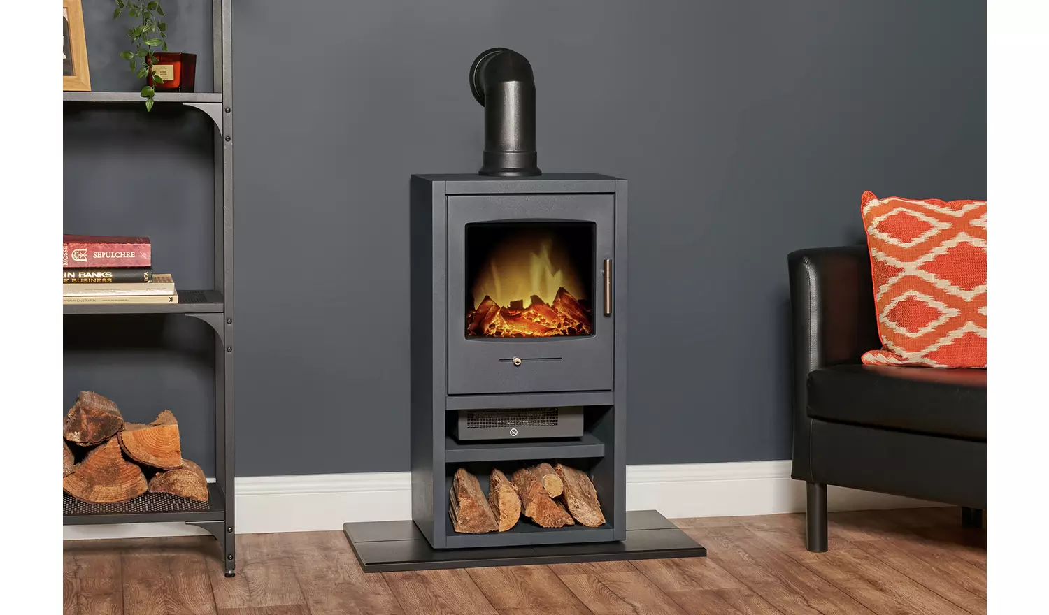 Adam Bergen 1.8kW Electric Stove With Angled Pipe
