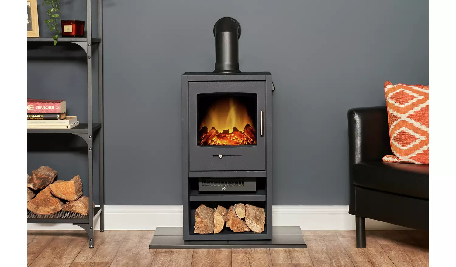 Adam Bergen 1.8kW Electric Stove With Angled Pipe