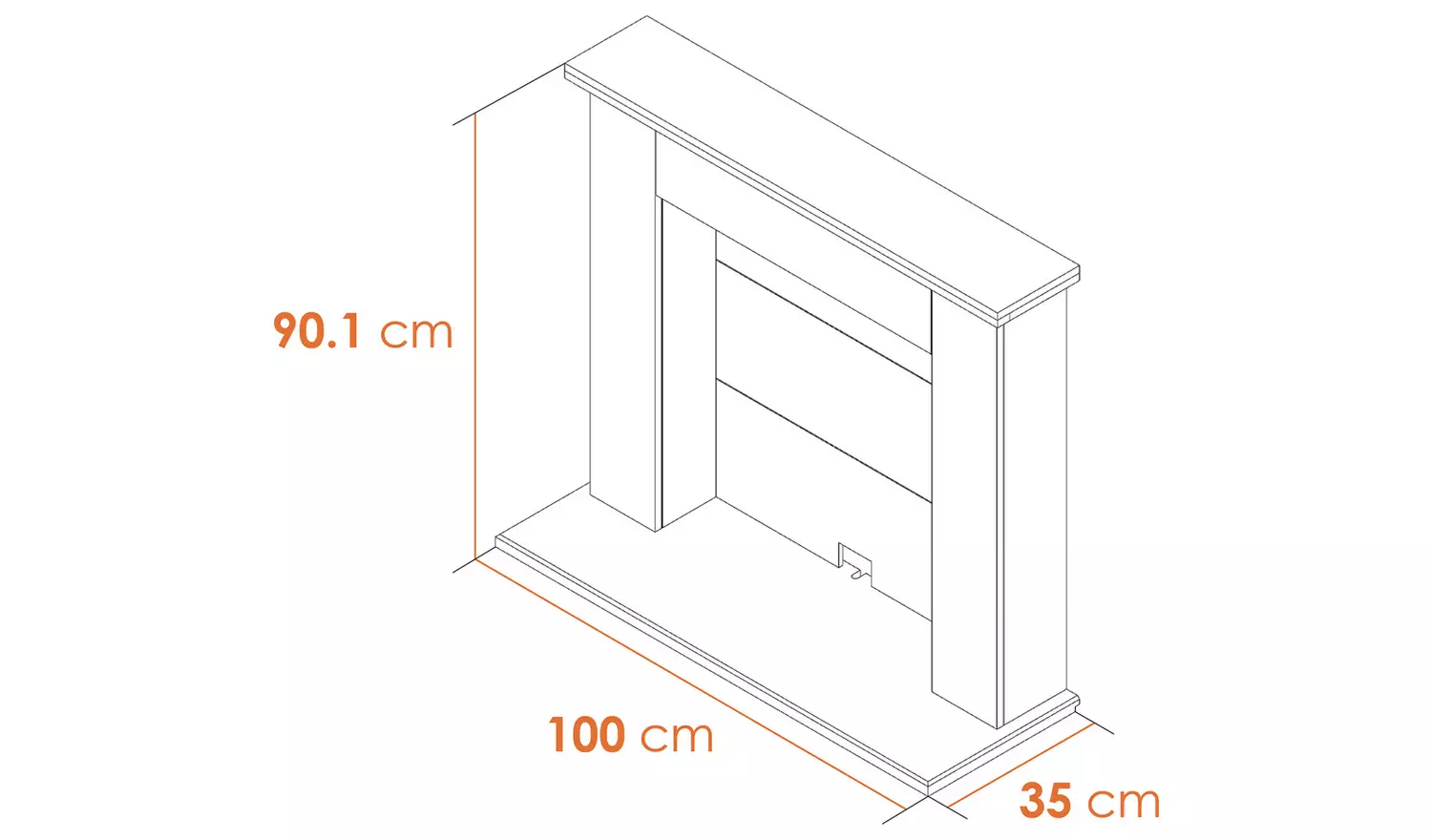 Adam Electric Freestanding Stove Suite - Oak & Black