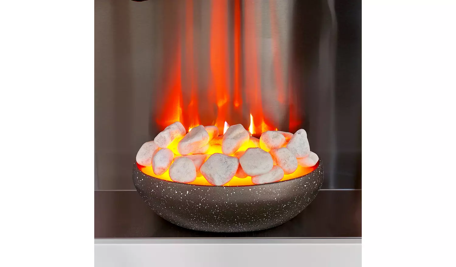 Adam Cubist Electric Freestanding Fire Suite - White