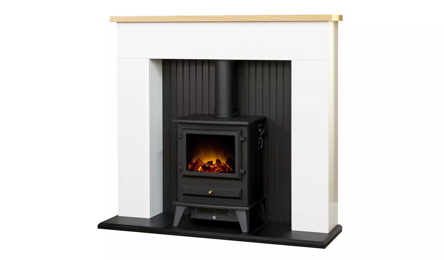 Adam Innsbruck Surround with Hudson Stove Suite-White