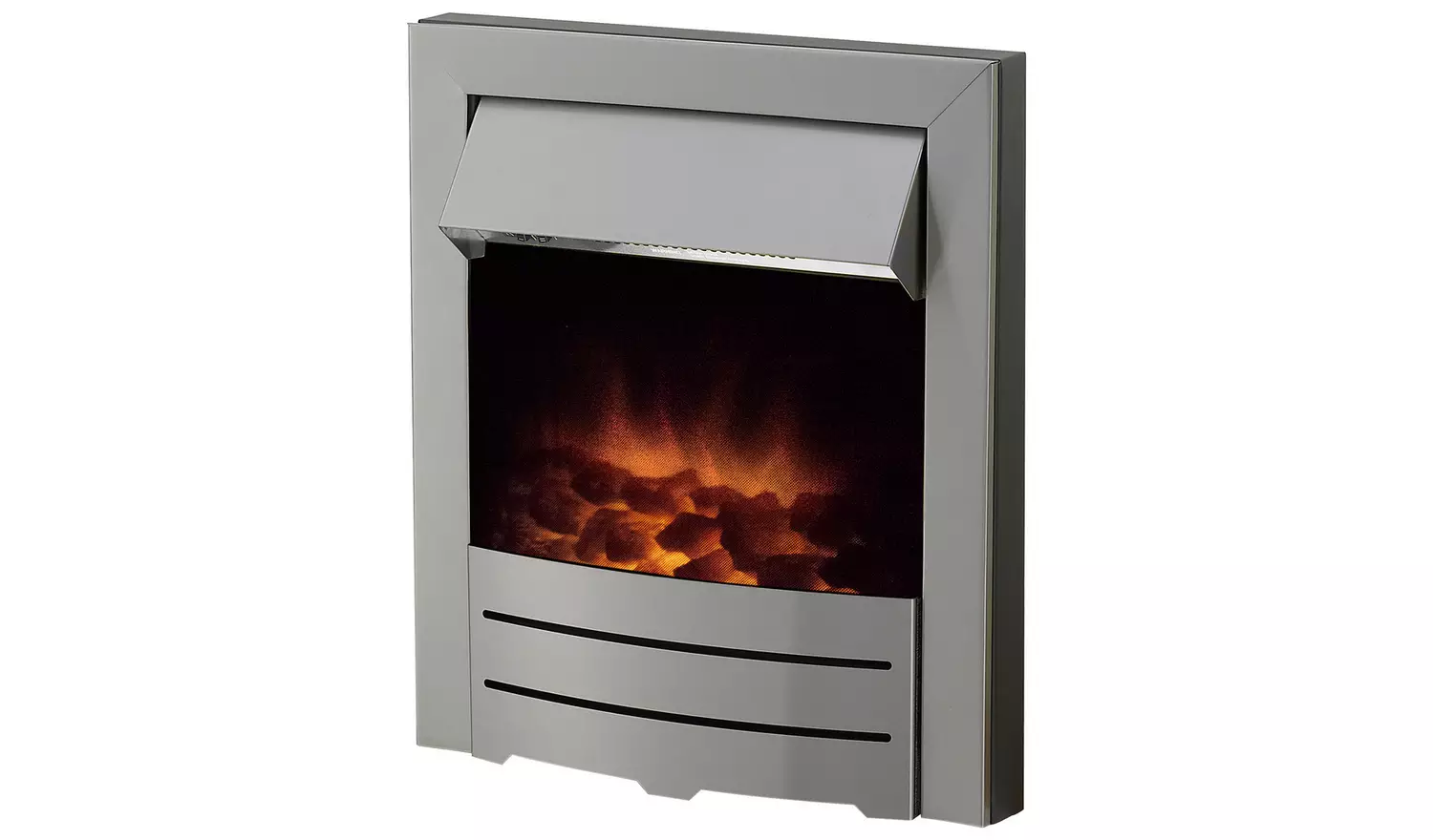 Adam Colorado 2kW Electric Inset Fire - Brushed Steel