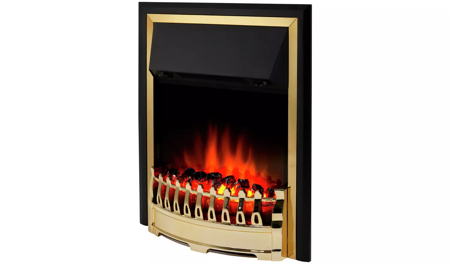 Glen Crofton 2kW Classic Brass Inset Fire - Brass