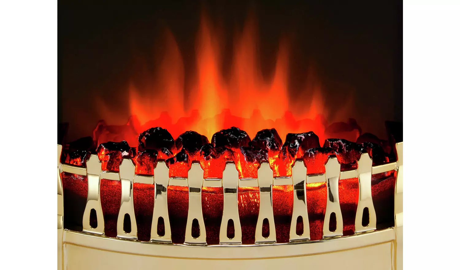 Glen Crofton 2kW Classic Brass Inset Fire - Brass