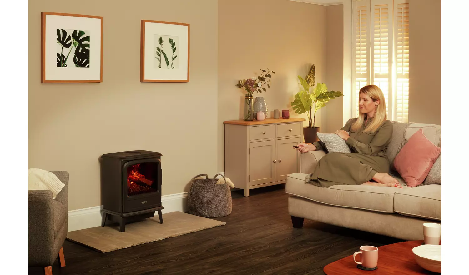 Dimplex Evandale 2kW Optimyst Electric Stove Fire