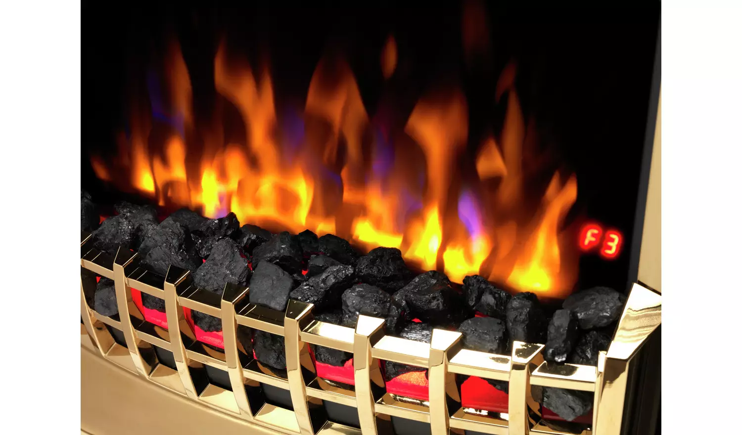 Dimplex Cheriton Deluxe 2kW Electric Freestanding Fire-Brass