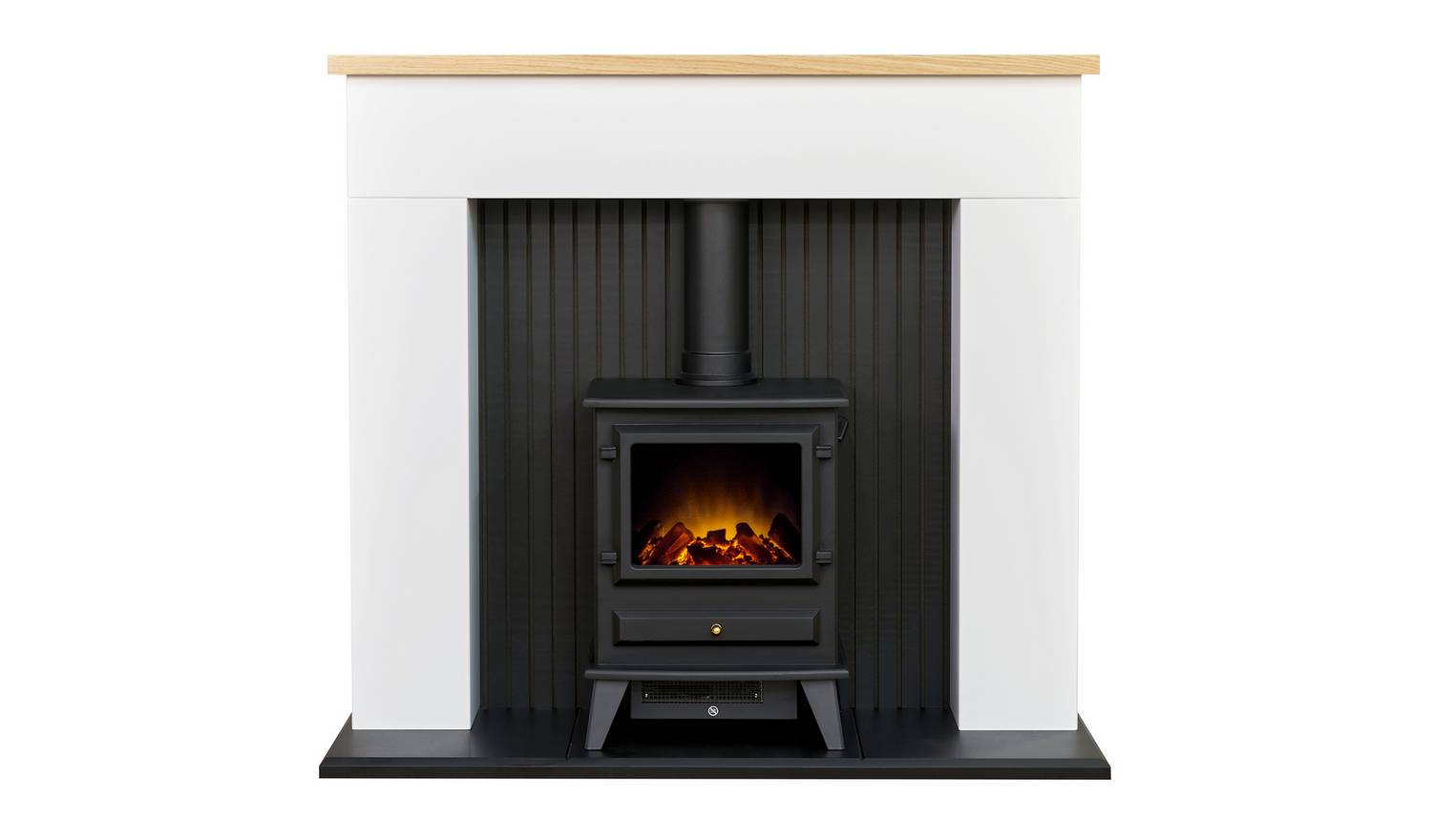 Adam Innsbruck Surround with Hudson Stove Suite-White