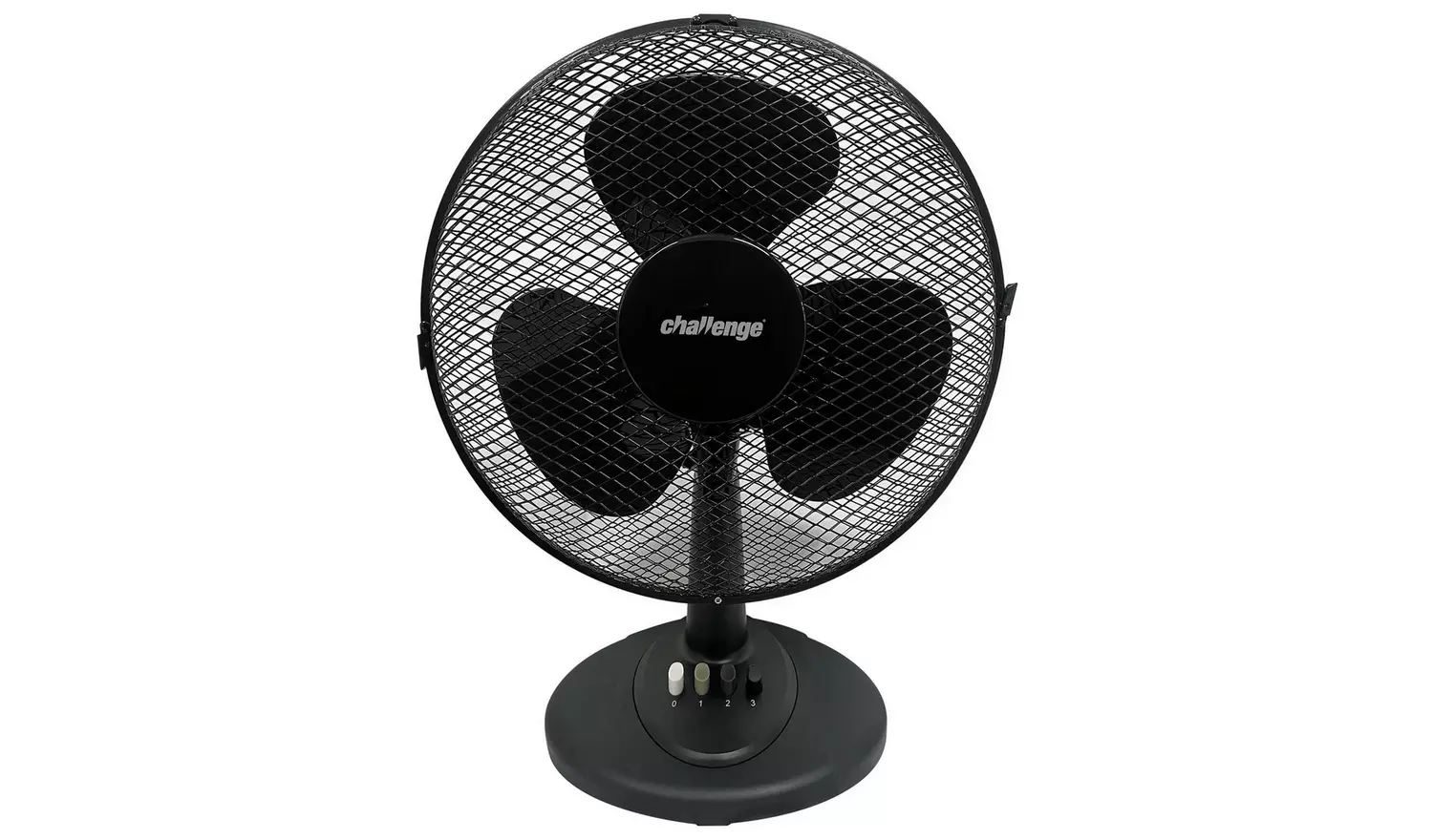Challenge Oscillating Black Desk Fan - 12 Inch