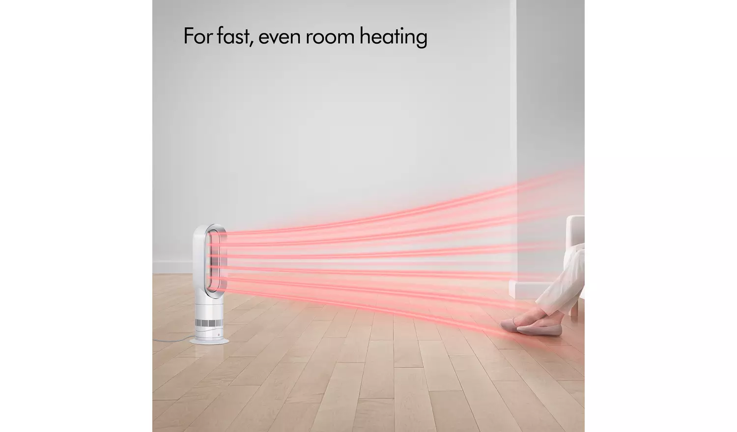 Dyson AM09 Hot + Cool Fan Heater - White/Silver