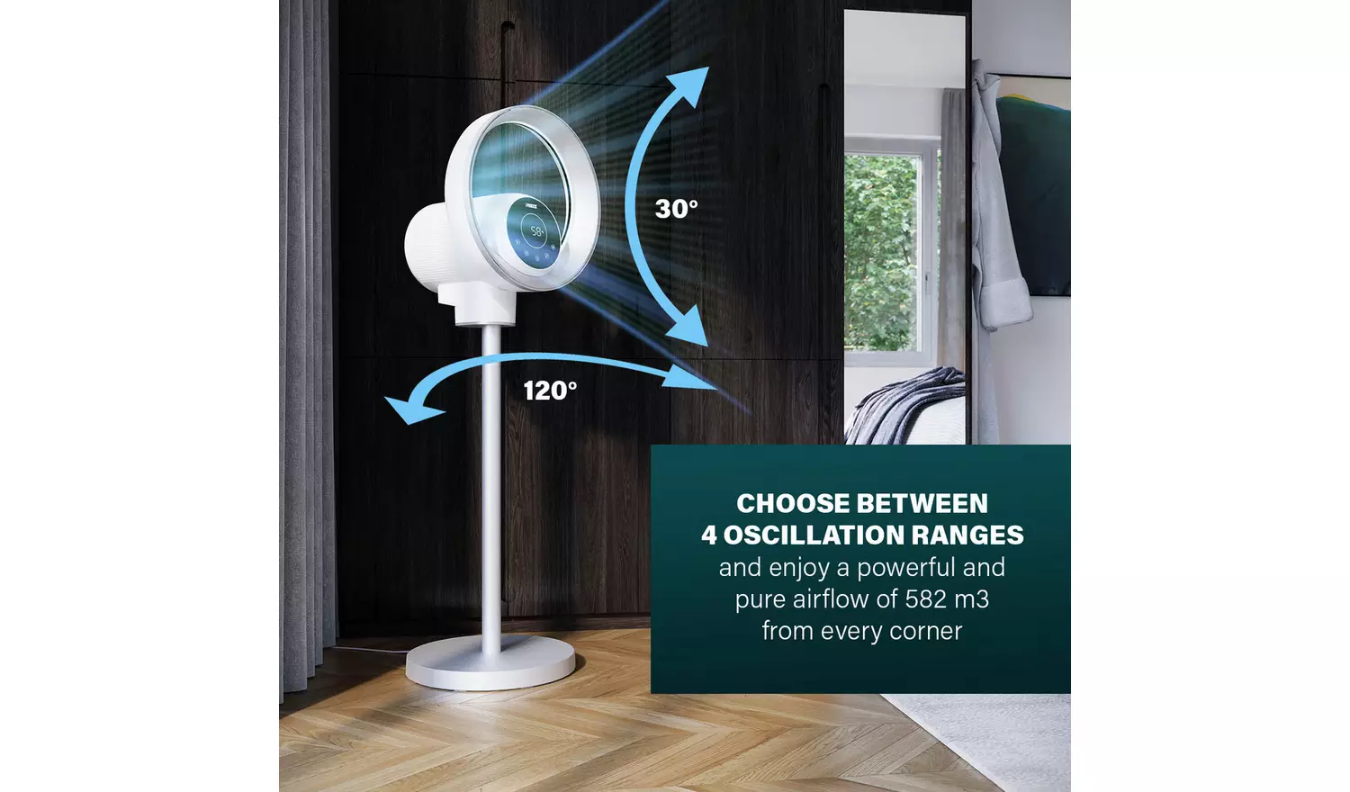 Princess 3-in-1 Smart Fan and Air Purifier - 13 Inch