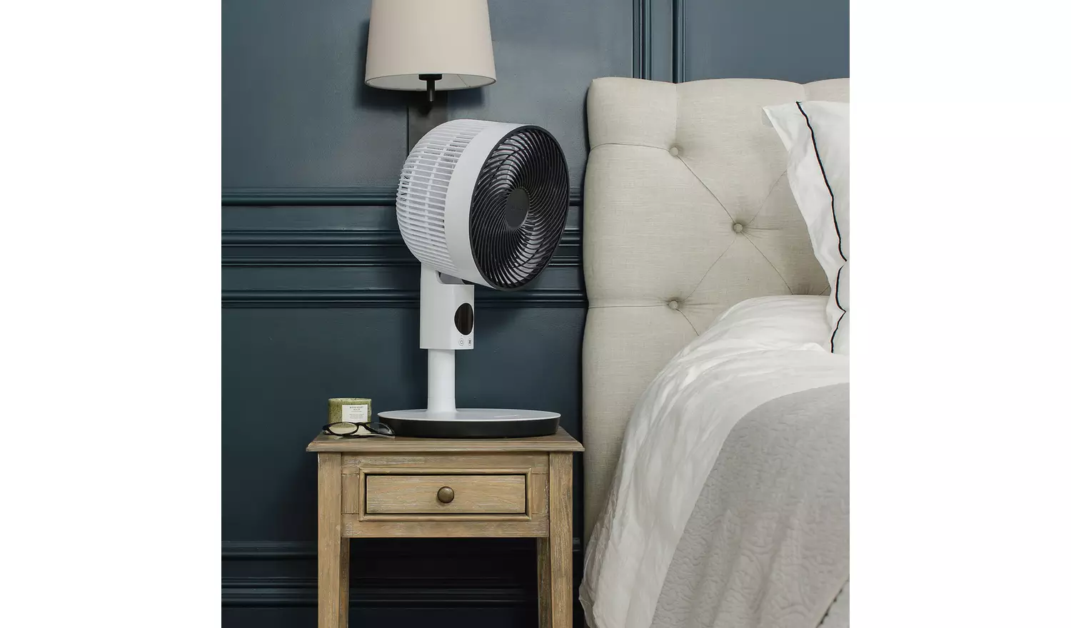 Meaco Sefte White Pedestal Fan - 10 Inch