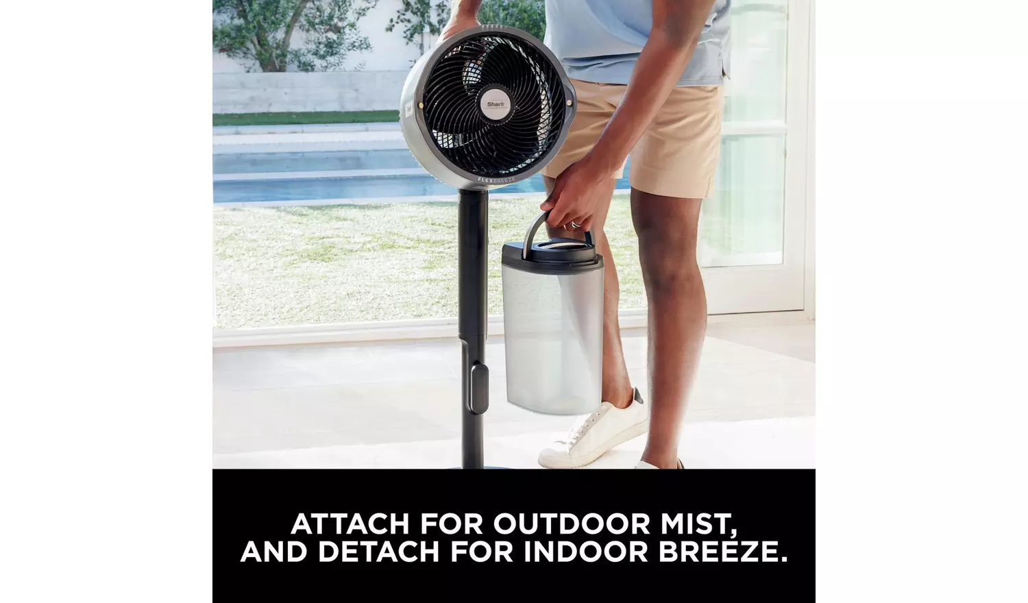 Shark FlexBreeze Pro Mist Indoor and Outdoor Pedestal Fan