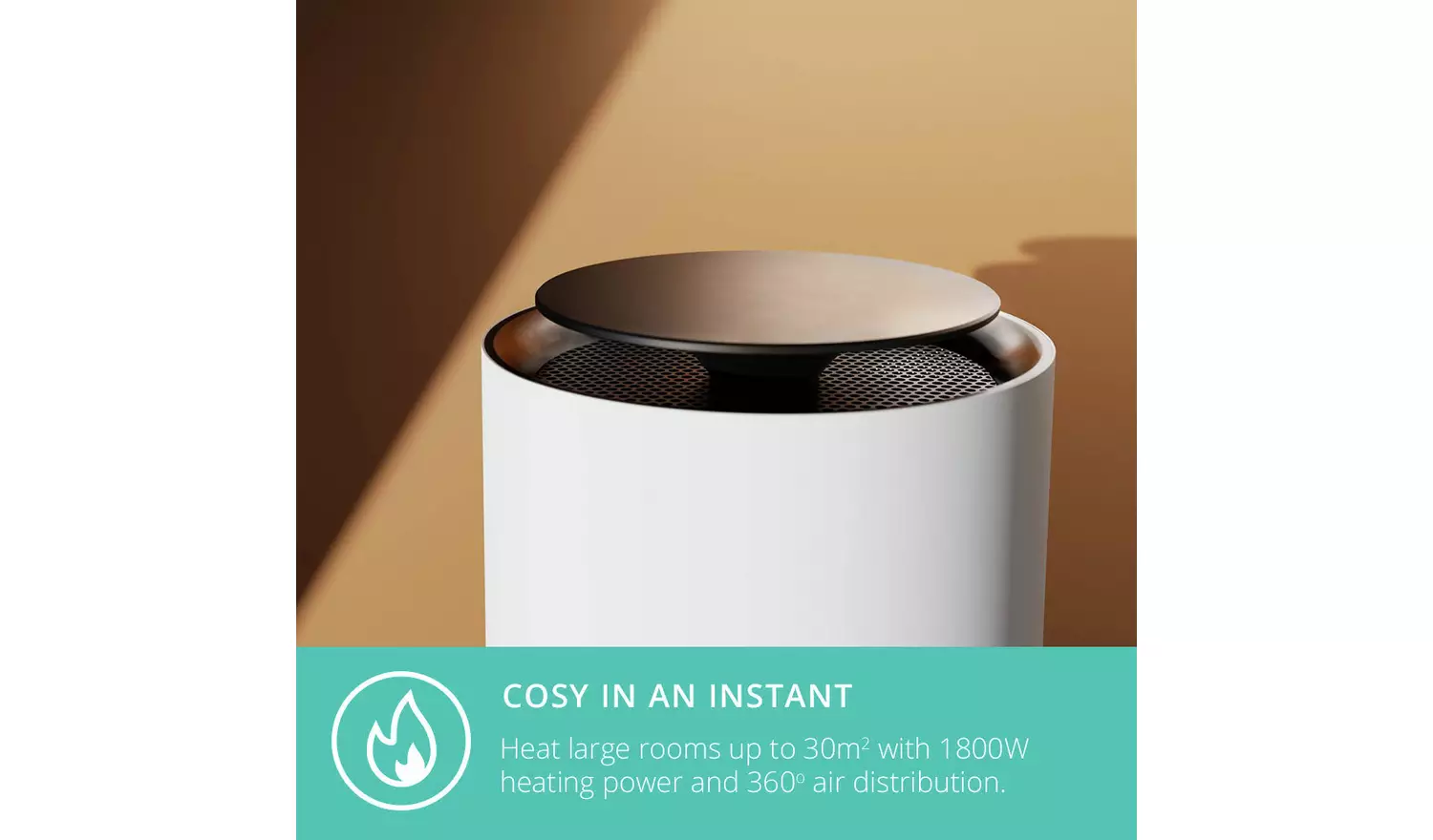 Duux ThreeSixty Smart Ceramic Fan Heater – White