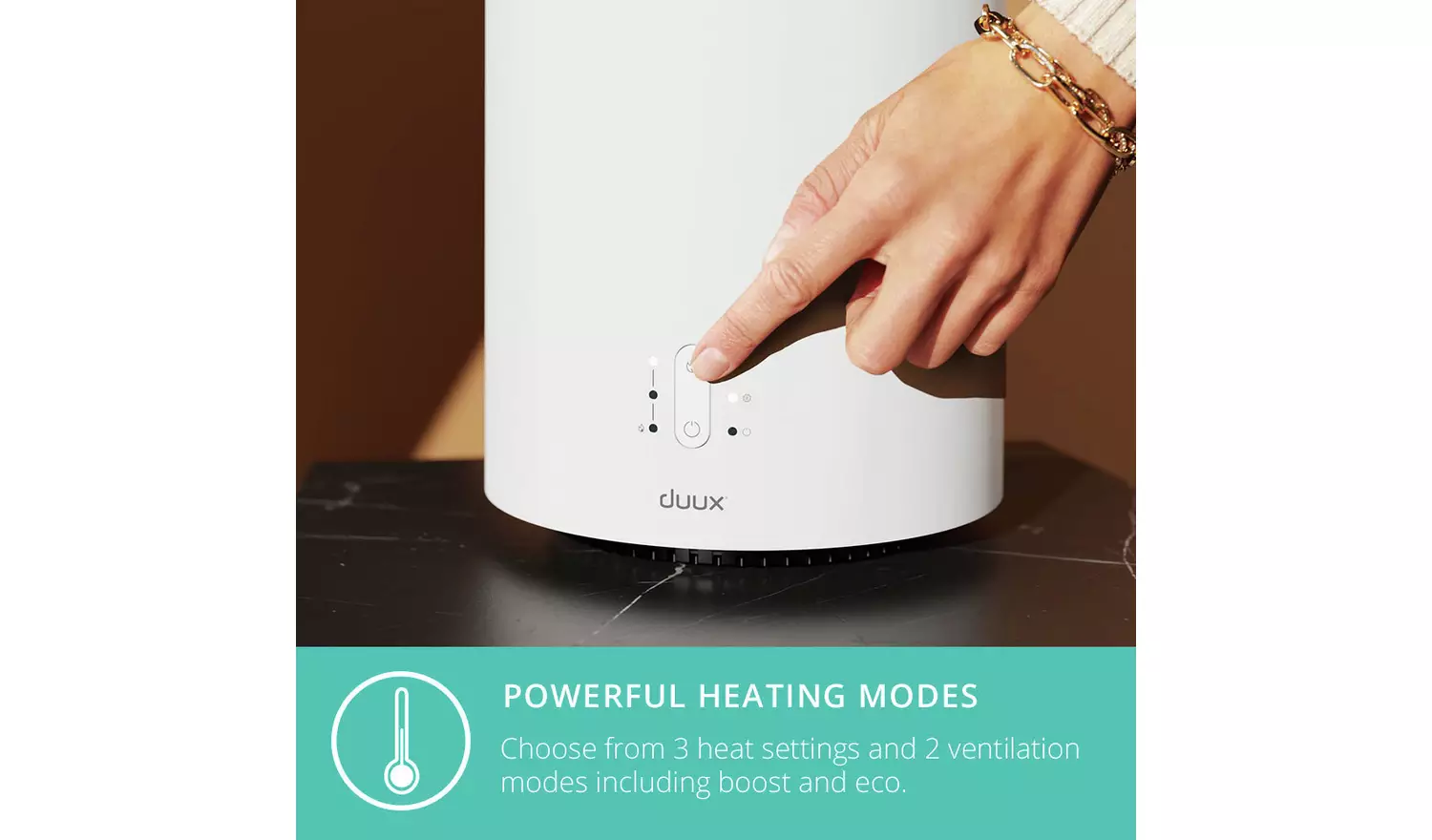 Duux ThreeSixty Smart Ceramic Fan Heater – White