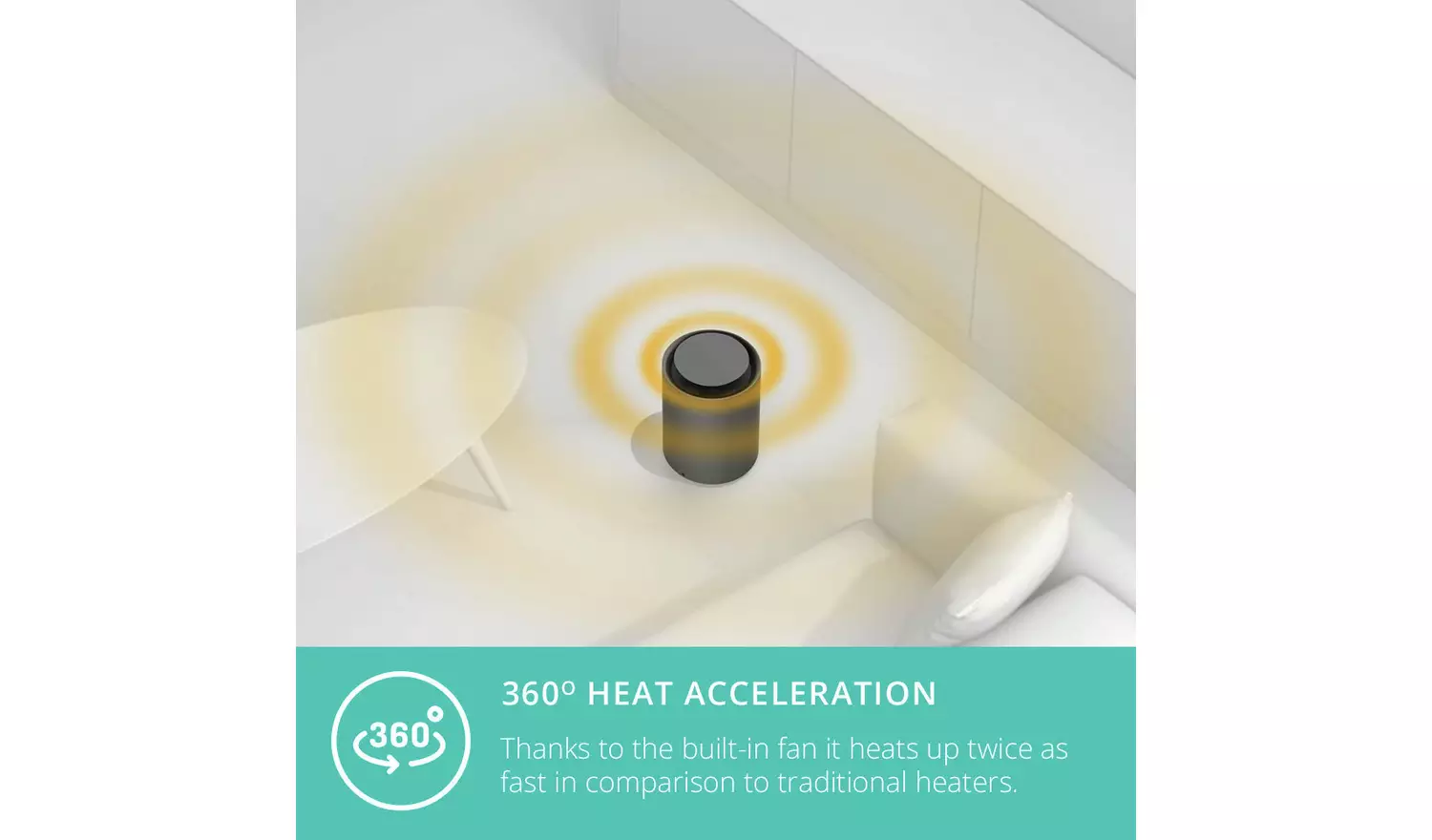 Duux ThreeSixty Smart Ceramic Fan Heater – White