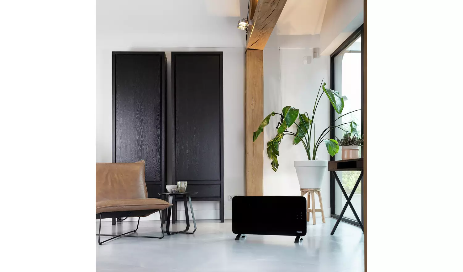 Princess 1.5kW Smart Glass Panel Heater - Black