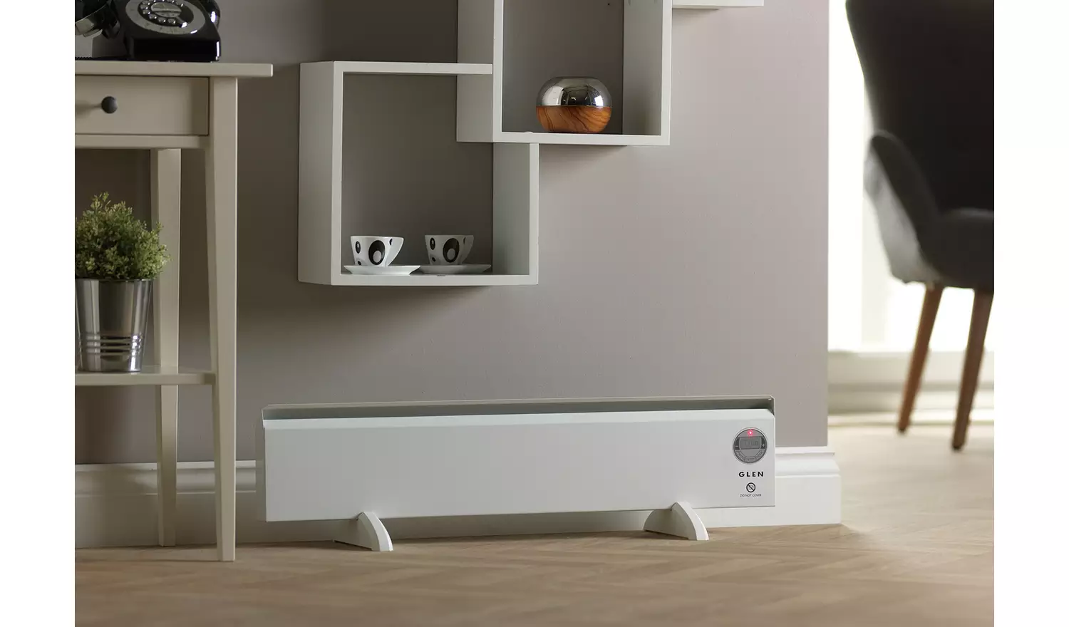 Glen 500W Wall Mounted or Freestanding Skirt Heater