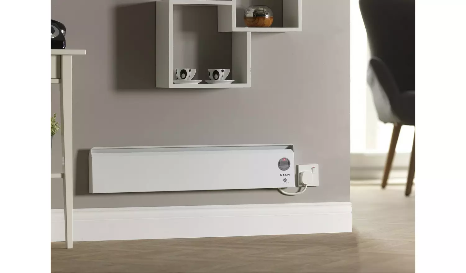 Glen 500W Wall Mounted or Freestanding Skirt Heater