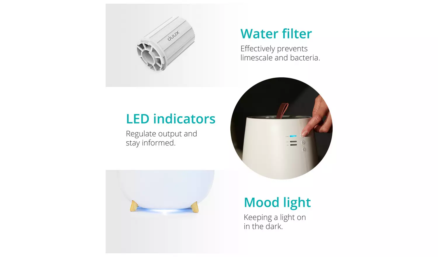 Duux TAG Ultrasonic Humidifier - White