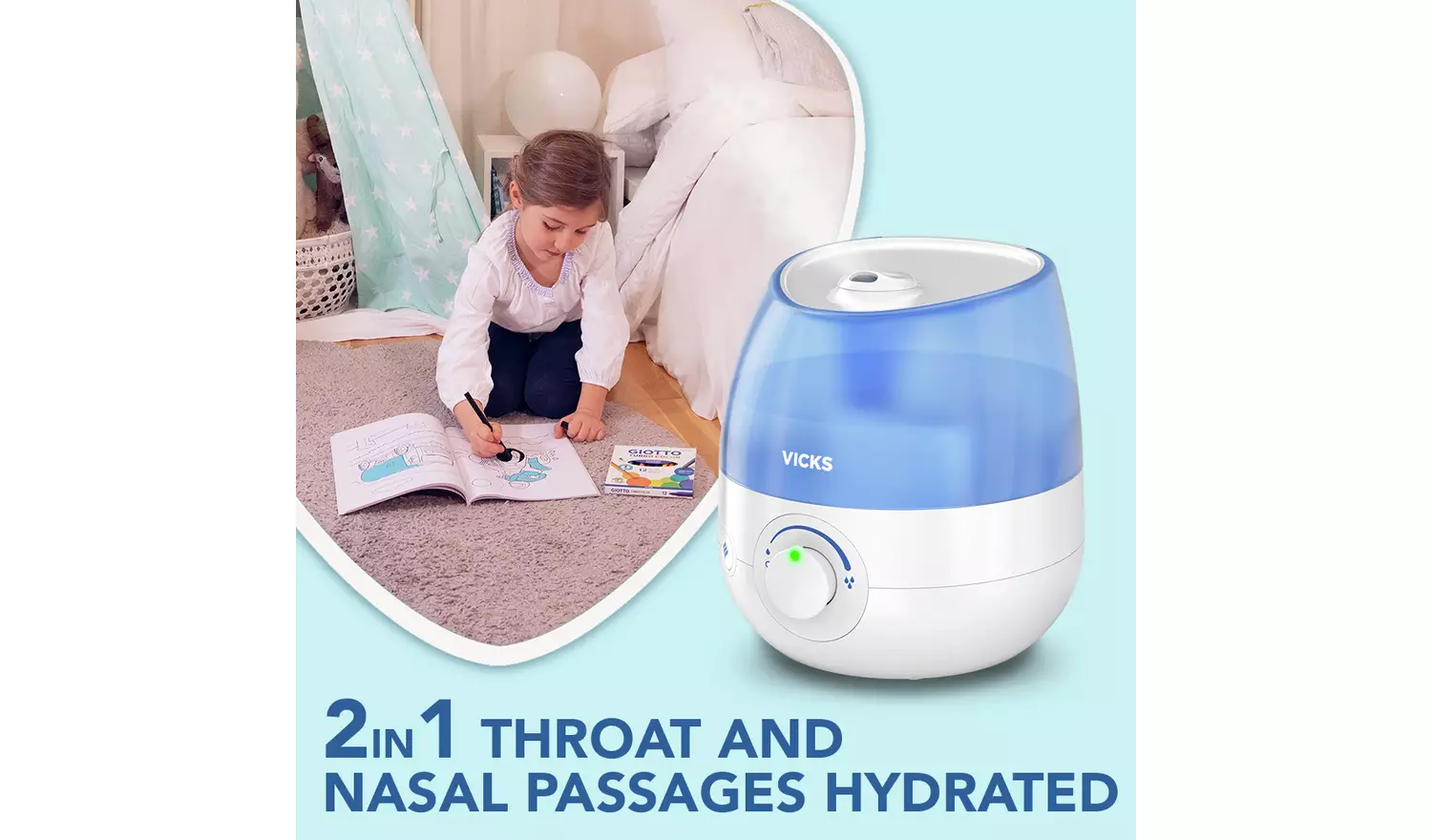 Vicks VUL525 Mini Cool Mist Ultrasonic Humidifier