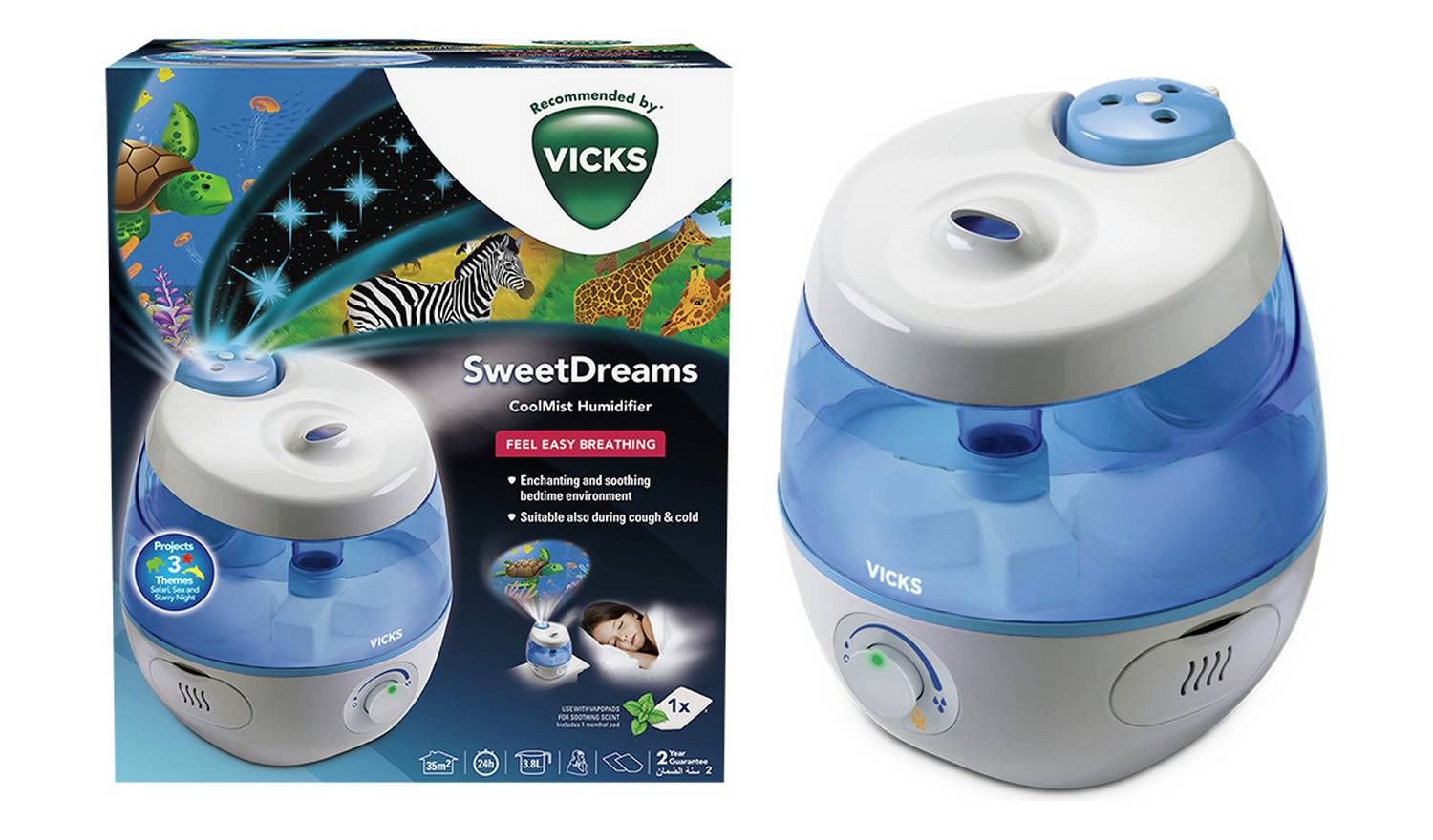 Vicks VUL575 SweetDreams Cool Mist Ultrasonic Humidifier