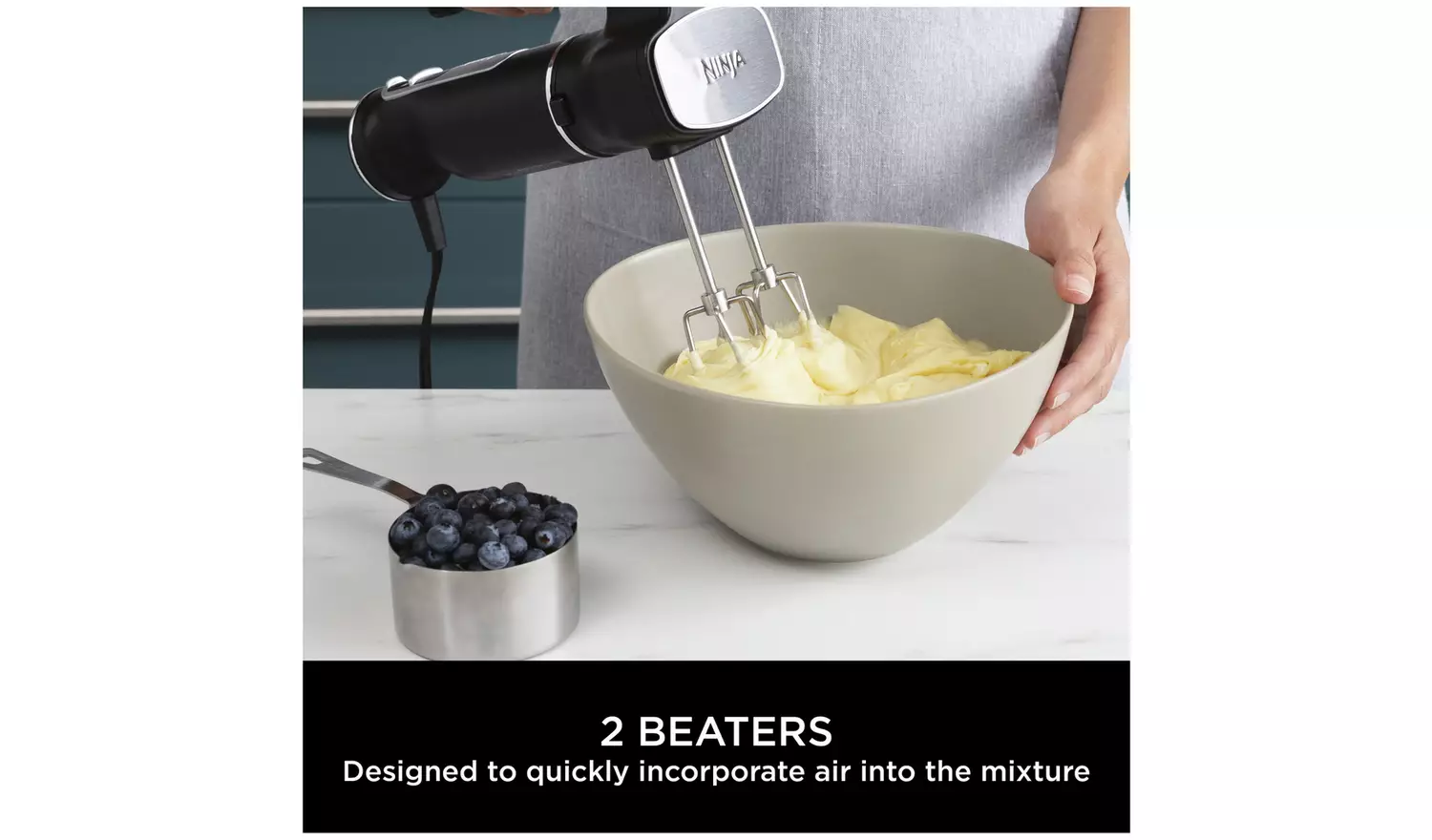 Ninja Foodi CI090UK 2-in-1 Hand Blender & Mixer - Black